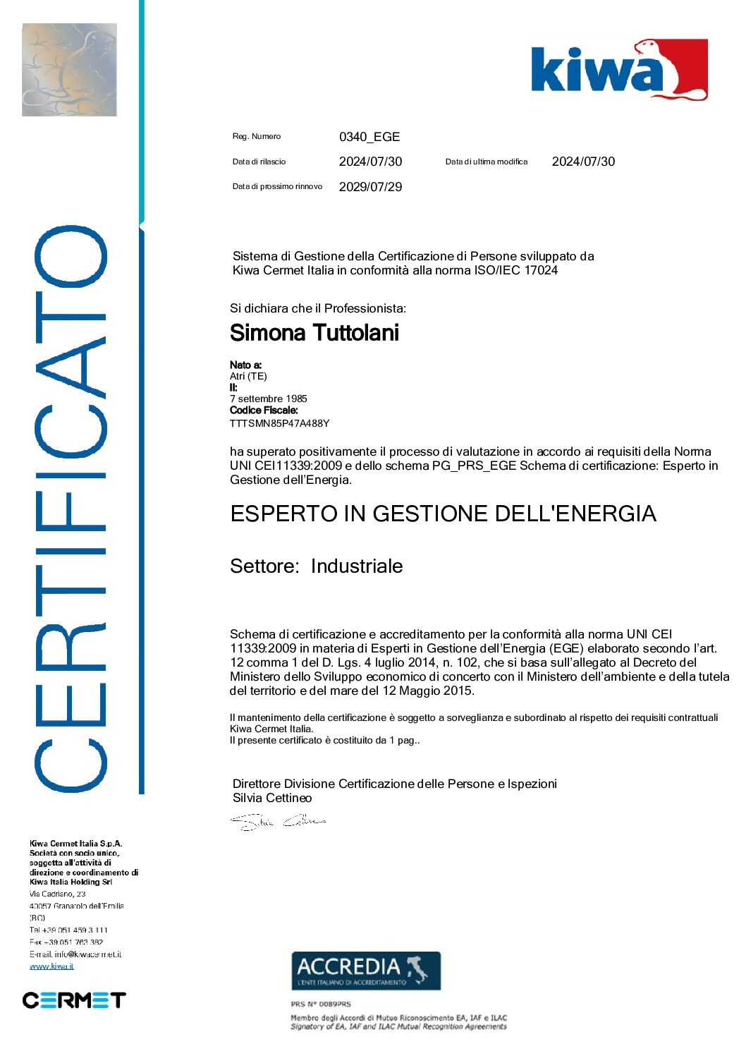 Certificato 7536 pdf